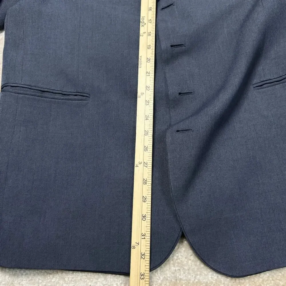 Gino Cappelli Men's Suit Jacket Size R46 Gray Professional Attire Classic Style